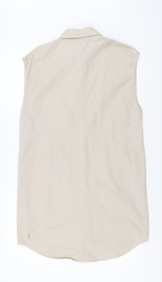 Noisy may Womens Beige Gilet Blazer Size XS Button