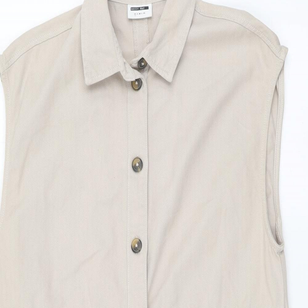 Womens UK Size XS Noisy may Beige Gilet