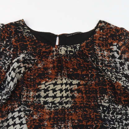 Womens UK Size 8 David Emanuel Brown Basic Blouse