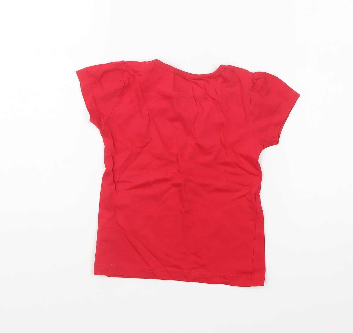 Girl2Girl Girls Red Cotton Basic T-Shirt Size 5-6 Years Round Neck Pullover - I Love My T-Shirt