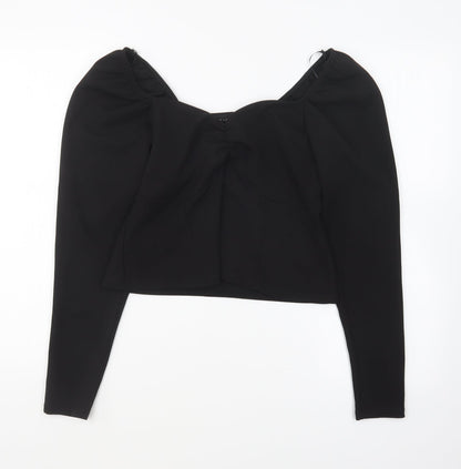Womens UK Size 12 New Look Black Basic Blouse