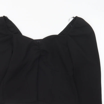Womens UK Size 12 New Look Black Basic Blouse
