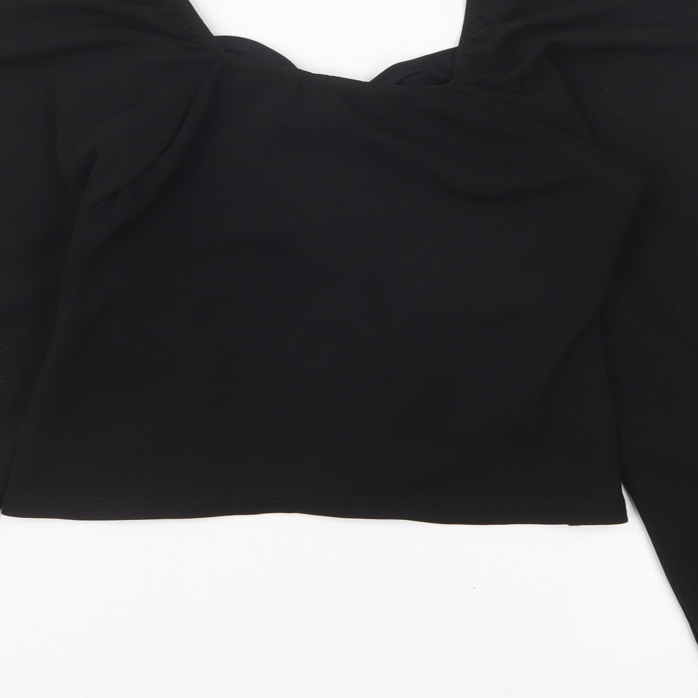 Womens UK Size 12 New Look Black Basic Blouse