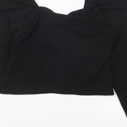 Womens UK Size 12 New Look Black Basic Blouse
