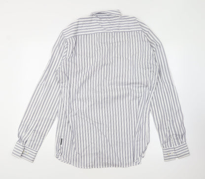Mens UK Size M French Connection Blue  Button-Up Long Sleeve Casual Shirt