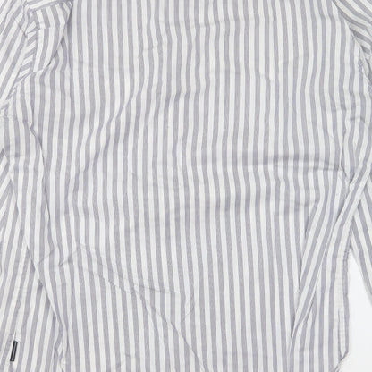 Mens UK Size M French Connection Blue  Button-Up Long Sleeve Casual Shirt