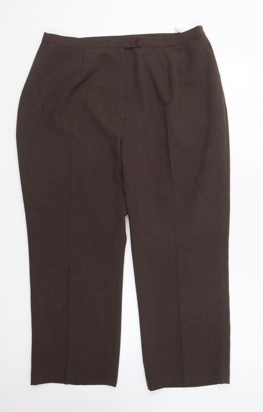 Womens UK Size 18 Berkertex Regular Fit  Brown Trousers