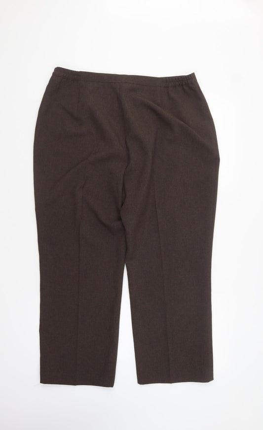 Womens UK Size 18 Berkertex Regular Fit  Brown Trousers
