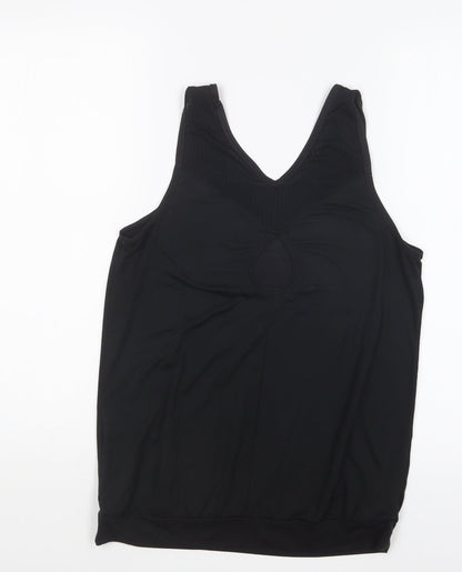 LA Gear Womens Black Polyester Basic Tank Size 8 Round Neck Pullover