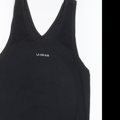 LA Gear Womens Black Polyester Basic Tank Size 8 Round Neck Pullover