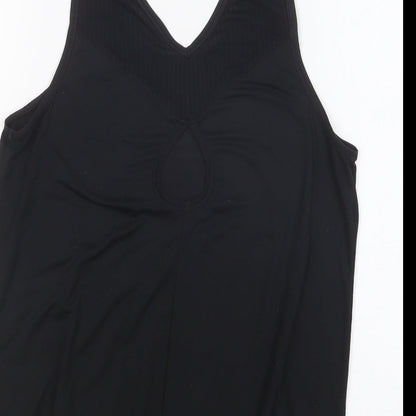 LA Gear Womens Black Polyester Basic Tank Size 8 Round Neck Pullover