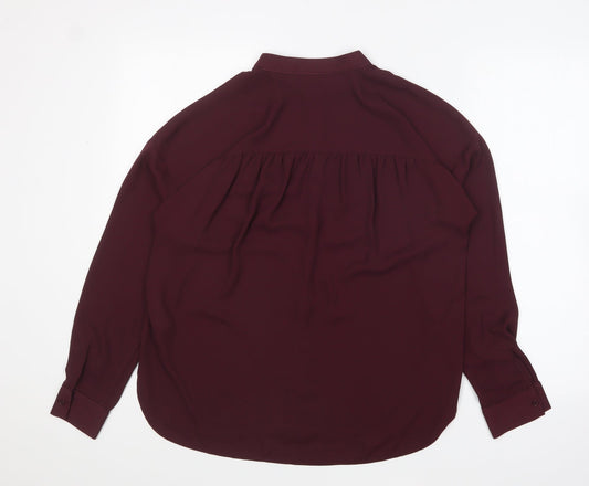 Womens UK Size 12 Warehouse Purple Basic Blouse