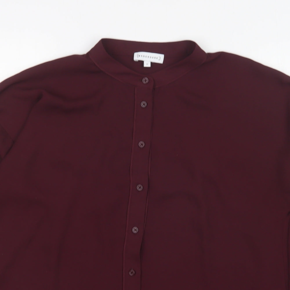 Womens UK Size 12 Warehouse Purple Basic Blouse