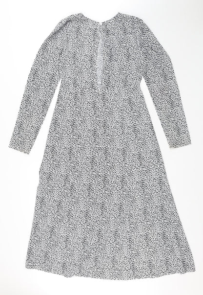 Missguided Womens Multicoloured Animal Print Polyester A-Line Size 8 Round Neck Zip