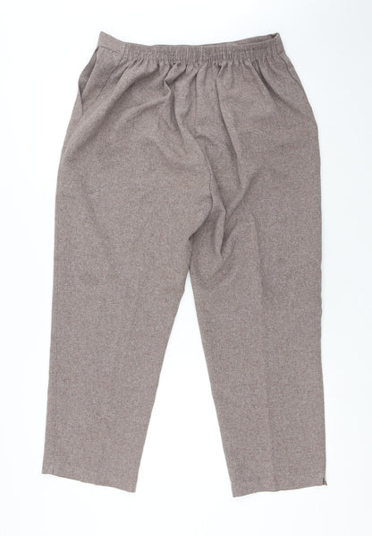 Womens UK Size 18 Emma Collction Regular Fit  Brown Trousers