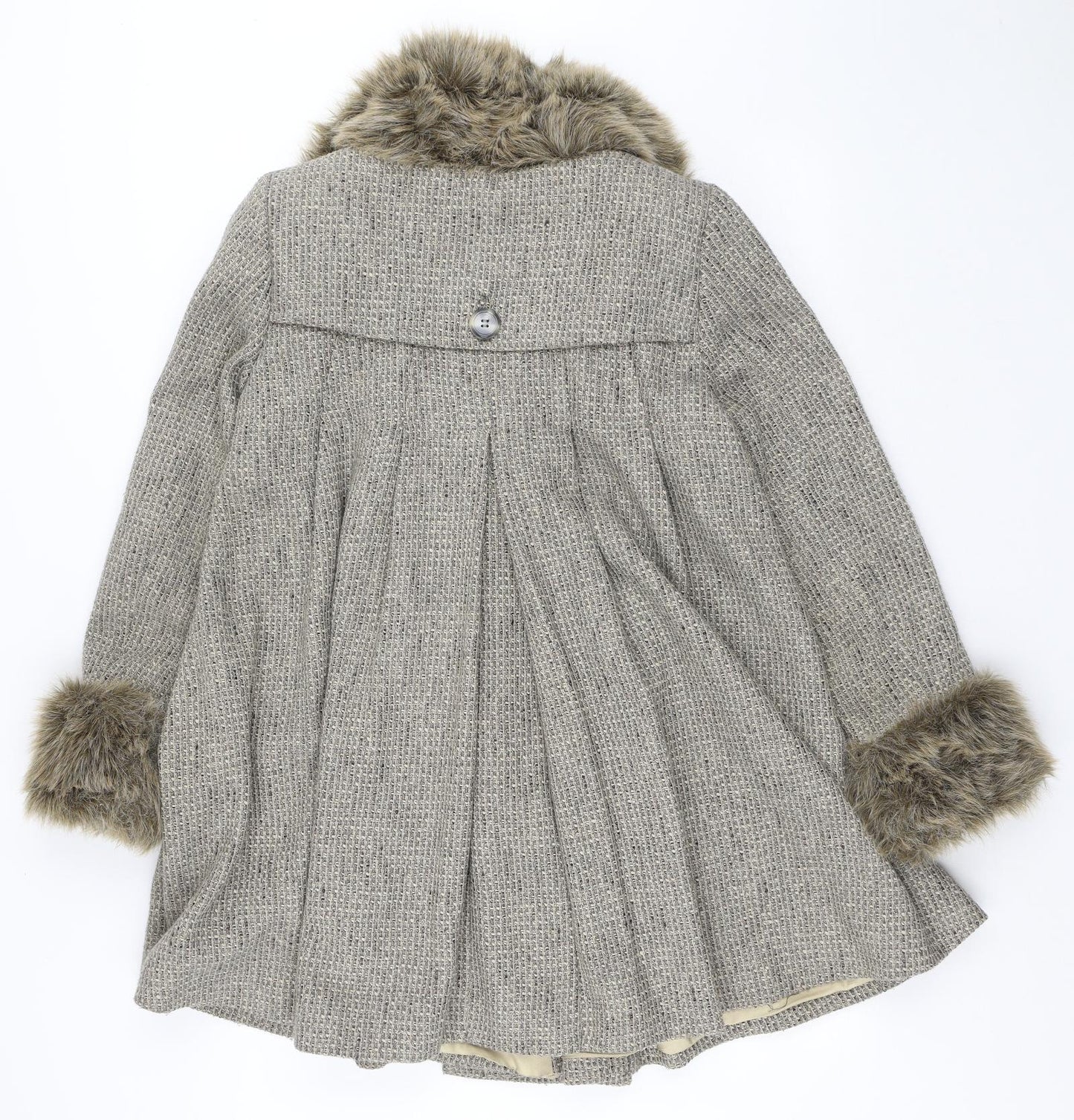 Womens UK Size 10 Topshop Beige Overcoat