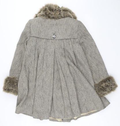 Womens UK Size 10 Topshop Beige Overcoat