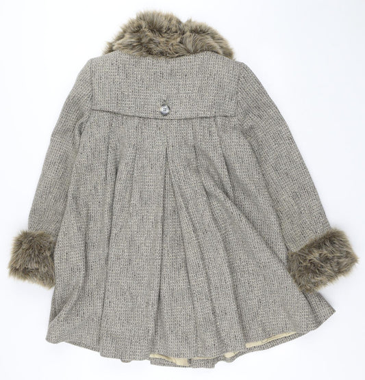 Womens UK Size 10 Topshop Beige Overcoat