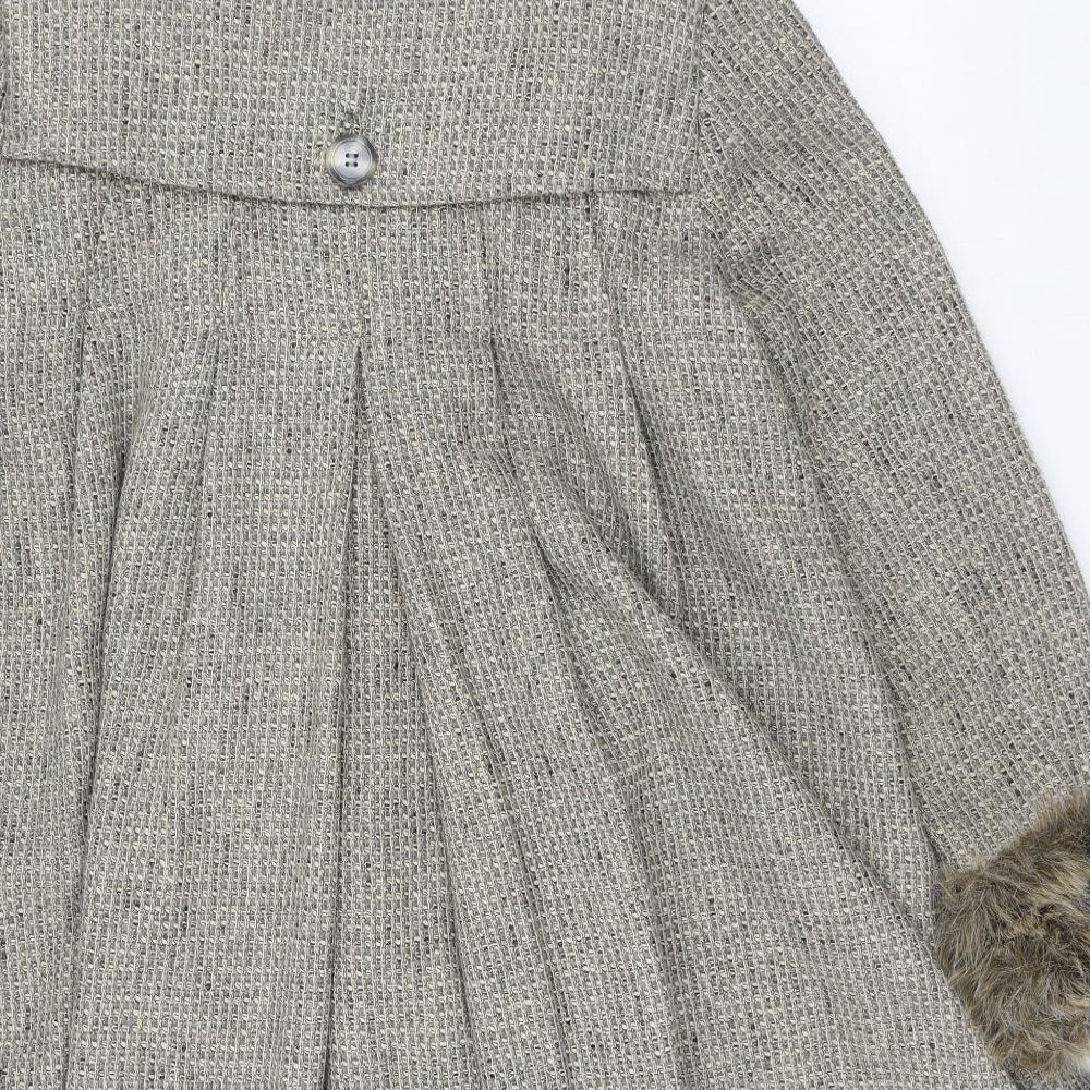 Womens UK Size 10 Topshop Beige Overcoat
