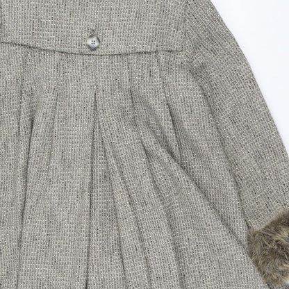 Womens UK Size 10 Topshop Beige Overcoat