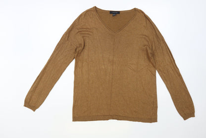 Womens UK Size 14 Atmosphere Brown Pullover Jumper