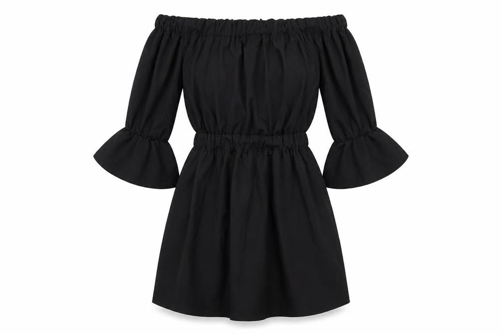 SheIn Womens Black Polyester Fit & Flare Size M Off the Shoulder Pullover