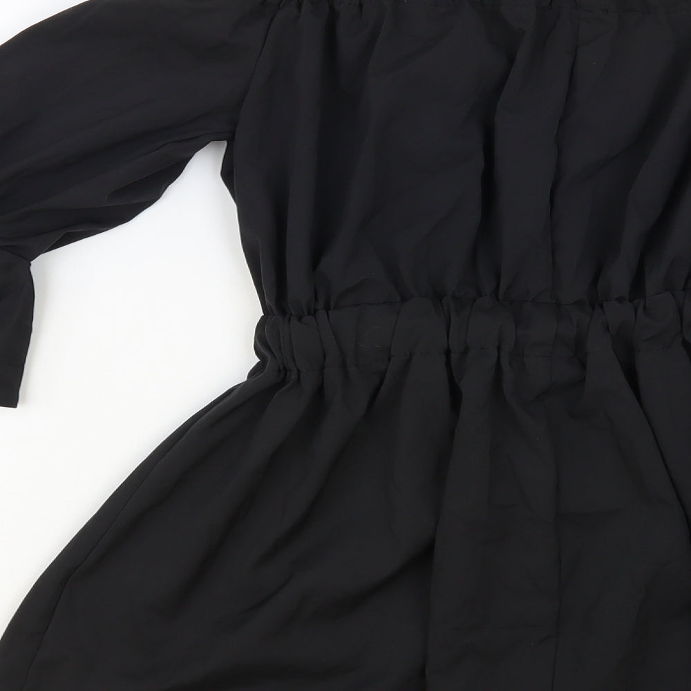 SheIn Womens Black Polyester Fit & Flare Size M Off the Shoulder Pullover