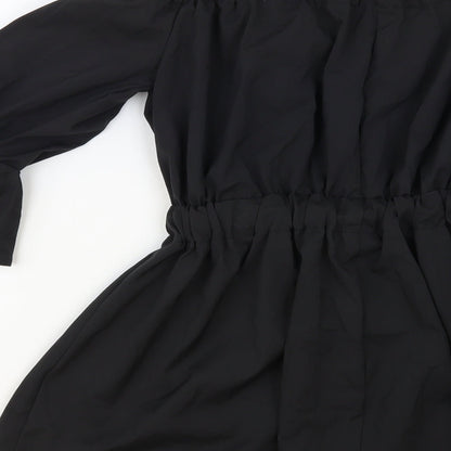 SheIn Womens Black Polyester Fit & Flare Size M Off the Shoulder Pullover