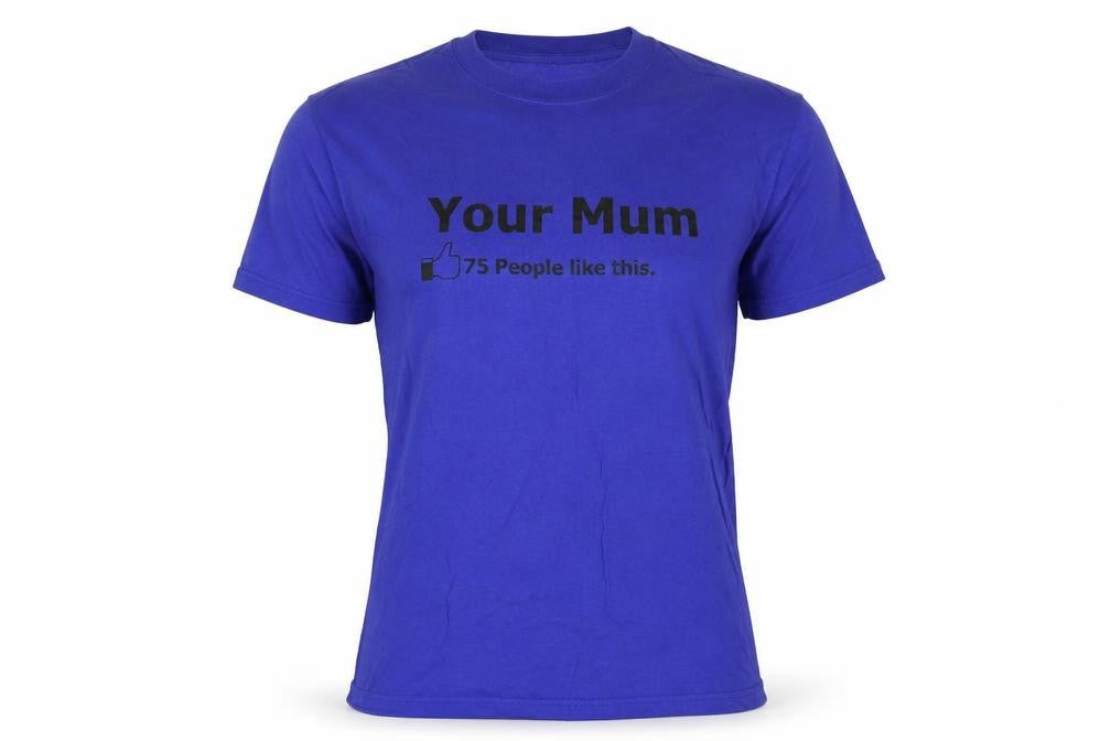 Womens UK Size S Hanes Blue Basic T-Shirt