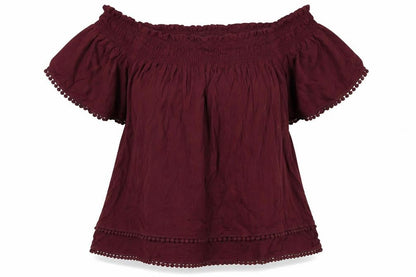 Womens UK Size 10 New Look Purple Basic Blouse