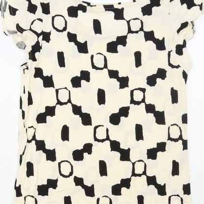 Womens UK Size XS H&M Ivory Basic T-Shirt