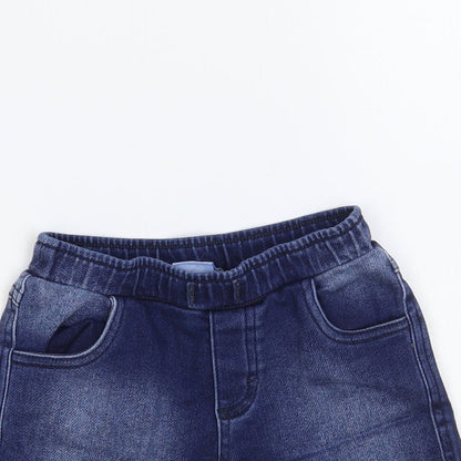 Pulla Bulla Boys Blue Cotton Chino Shorts Size 3 Years Regular