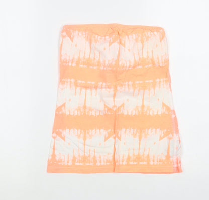 Womens UK Size 6 New Look Orange Basic Tank