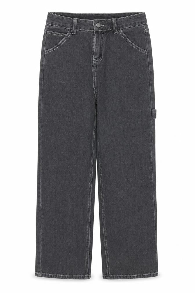 Womens UK Size L Preworn Regular Fit Straight Grey Jeans