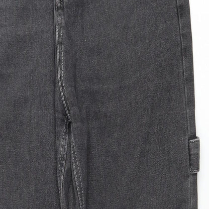 Womens UK Size L Preworn Regular Fit Straight Grey Jeans
