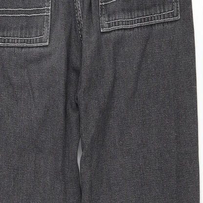 Womens UK Size L Preworn Regular Fit Straight Grey Jeans