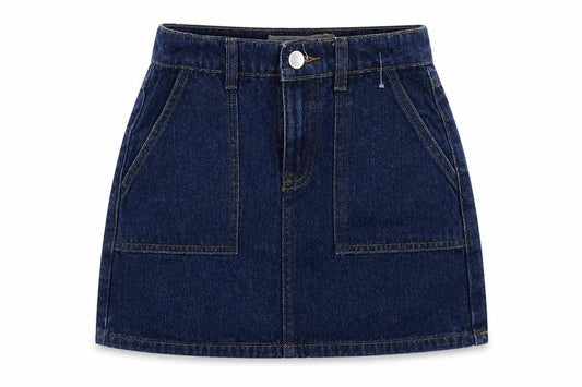 Diamonds Girls Blue Cotton A-Line Skirt Size 8 Years Regular Button