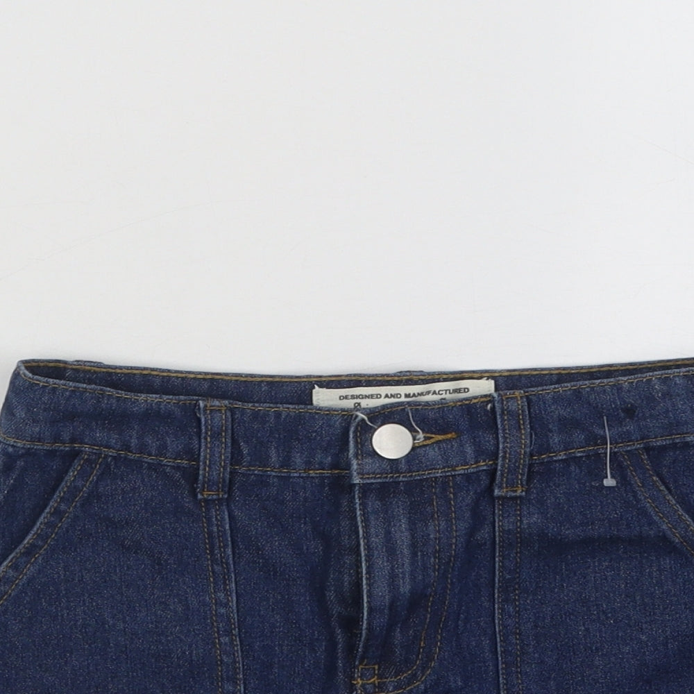 Diamonds Girls Blue Cotton A-Line Skirt Size 8 Years Regular Button