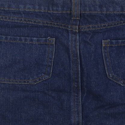 Diamonds Girls Blue Cotton A-Line Skirt Size 8 Years Regular Button