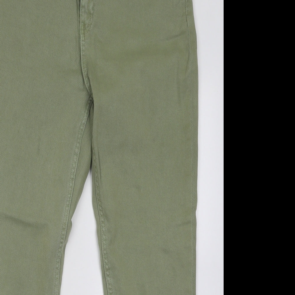 Espirit Womens Green Cotton Straight Jeans Size 34 in L30 in Regular Button