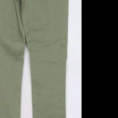 Espirit Womens Green Cotton Straight Jeans Size 34 in L30 in Regular Button