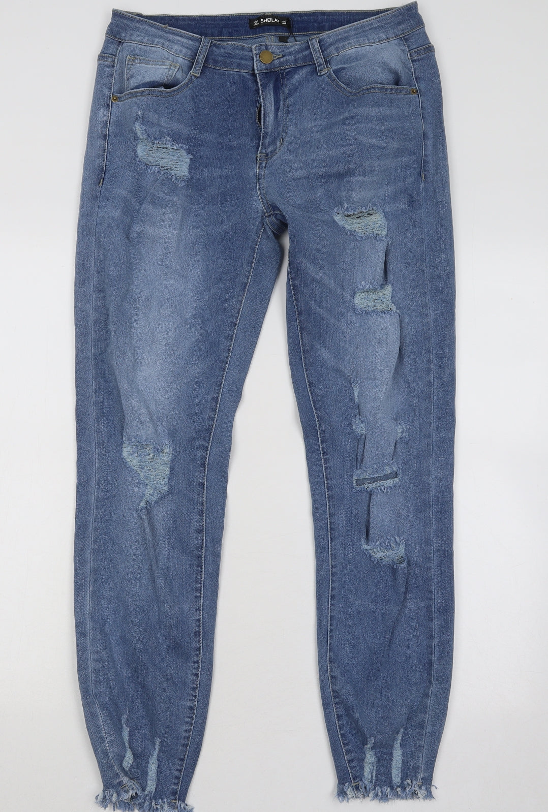 Womens UK Size M Sheilay Regular Fit Skinny Blue Jeans