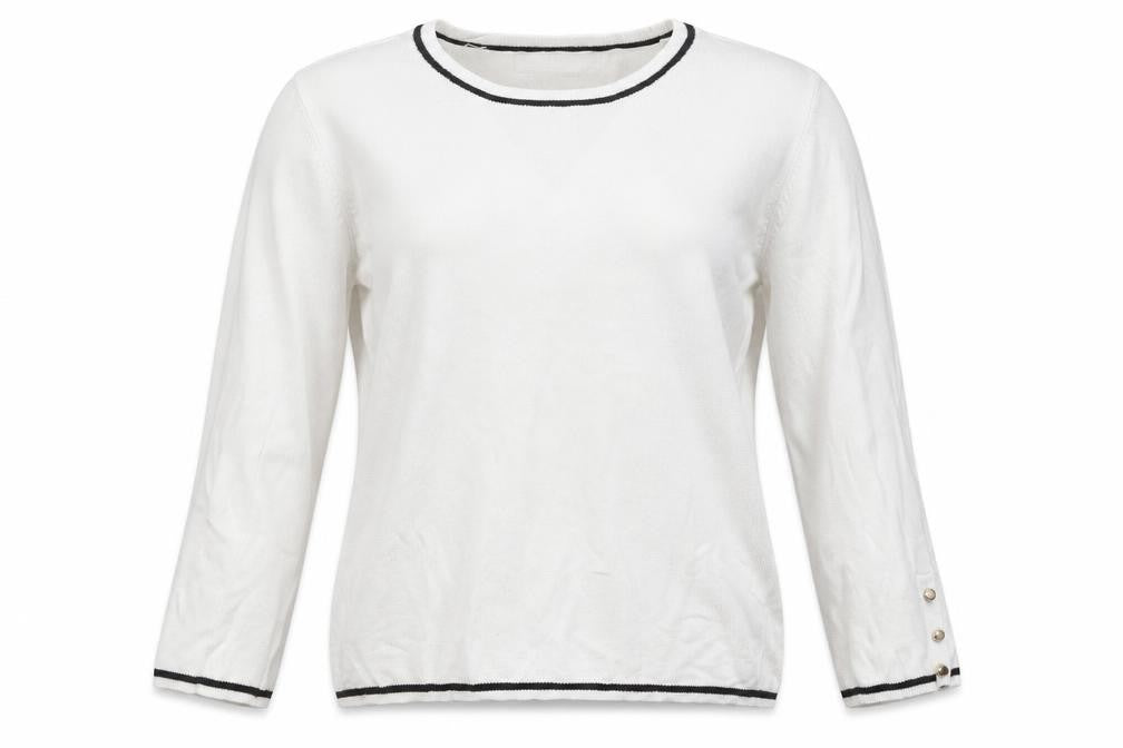 Womens UK Size L Stradivarius White Pullover Jumper