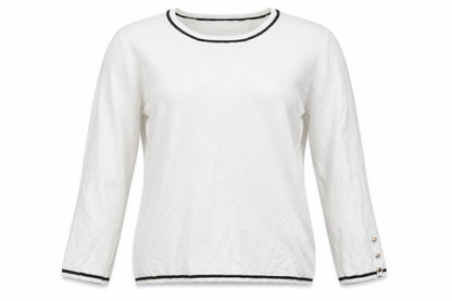 Womens UK Size L Stradivarius White Pullover Jumper