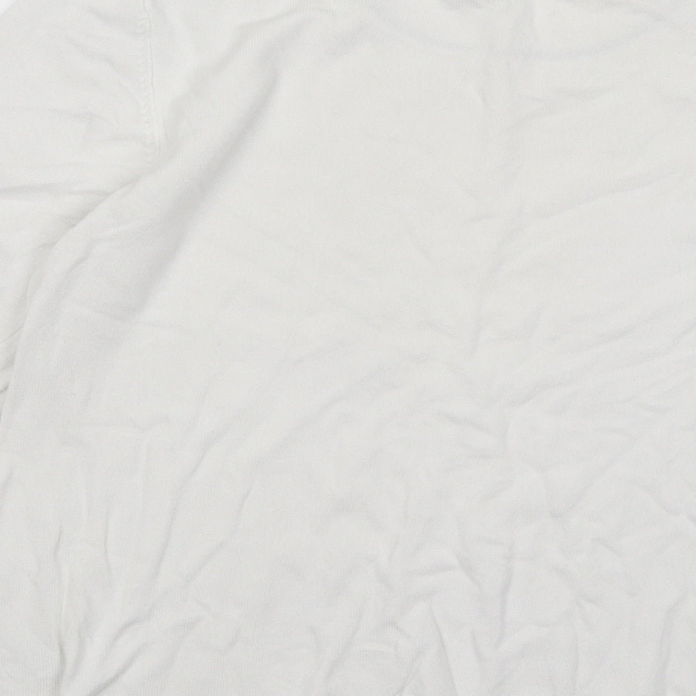 Womens UK Size L Stradivarius White Pullover Jumper