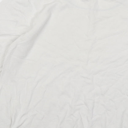 Womens UK Size L Stradivarius White Pullover Jumper