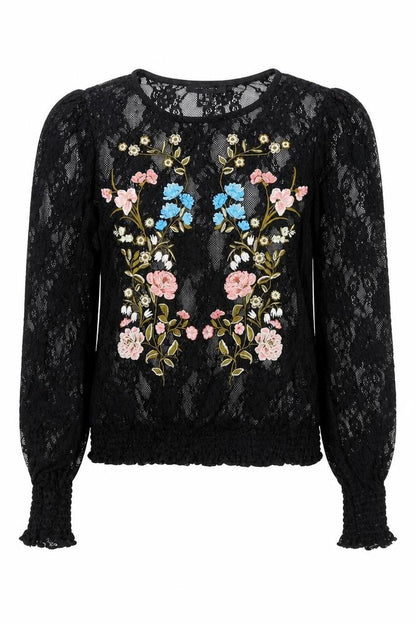 Womens UK Size 6 New Look Black Basic Blouse