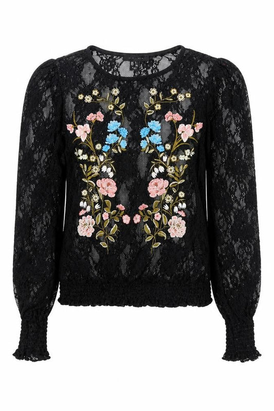 Womens UK Size 6 New Look Black Basic Blouse