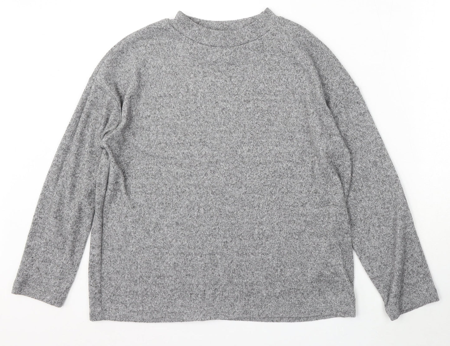 F&F Womens Grey Round Neck Polyester Pullover Jumper Size M