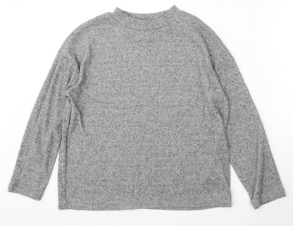 F&F Womens Grey Round Neck Polyester Pullover Jumper Size M